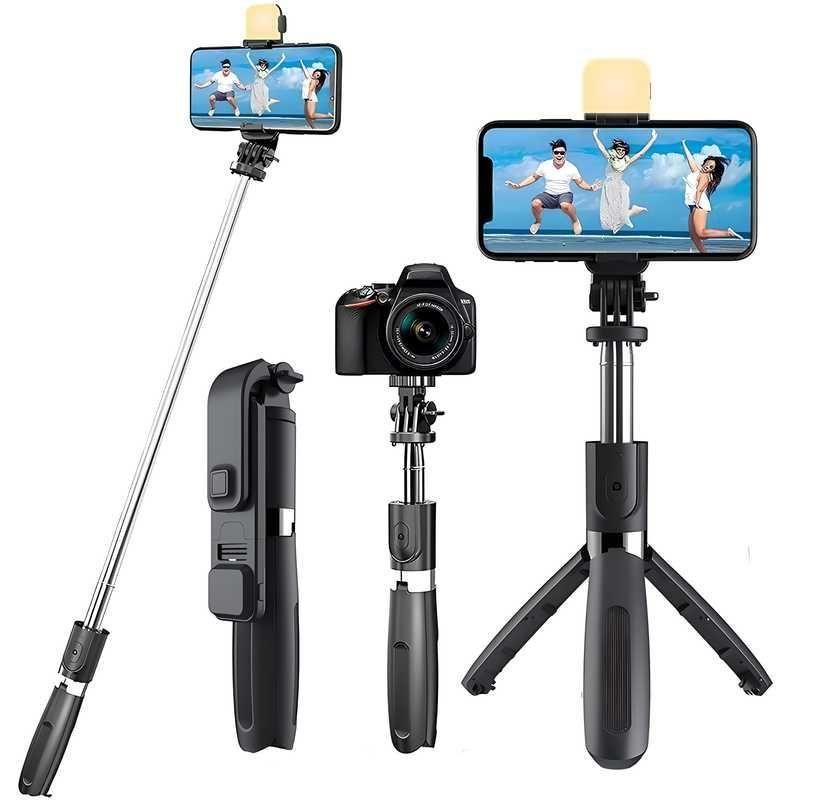 Extendable Flash 3-in-1 Selfie Stick
