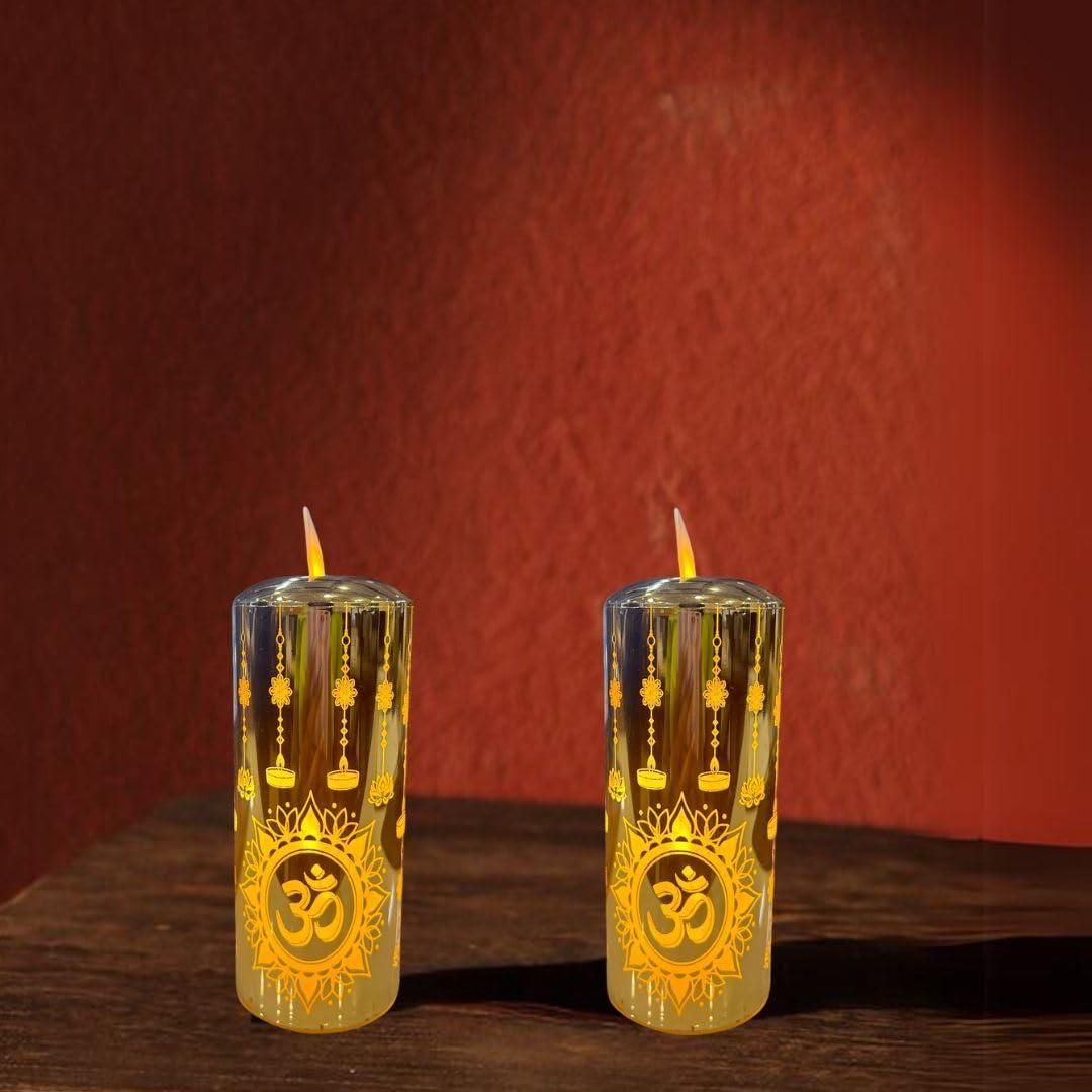 Realistic Moving Flame LED Light – Flameless Flickering Candle for Home