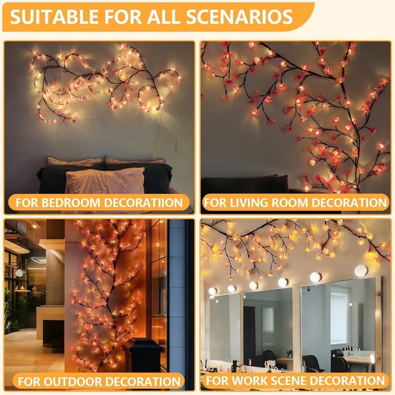 Cherry LED Branch Lights – Modern Decorative Lighting for Home & Events